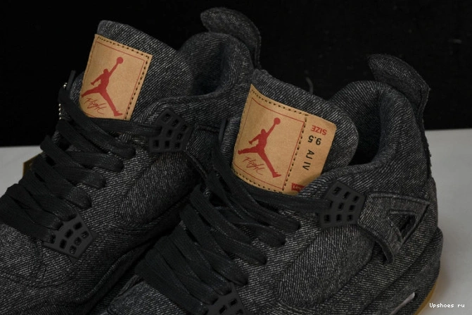NRG Levis  Jordan Black 4 Levis Air AO2571-001 Denim Retro - 0503